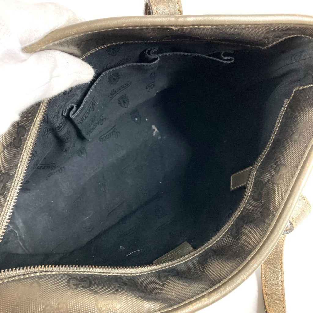 Gucci Metallic Brown Gg Imprimé Shoulder Bag Tote Bag (Pre-Owned)