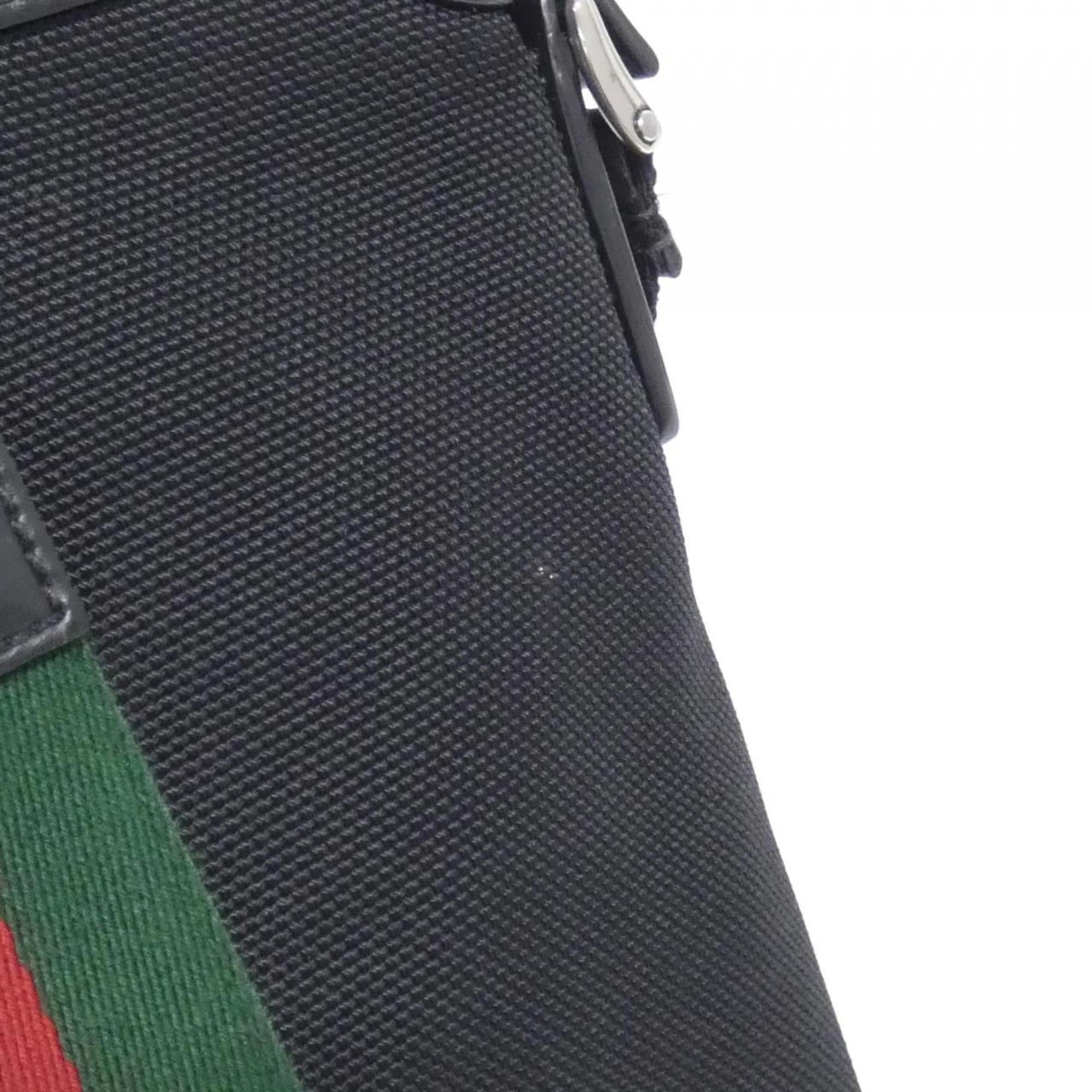 Gucci Black Canvas Shoulder Bag (Pre-Owned)