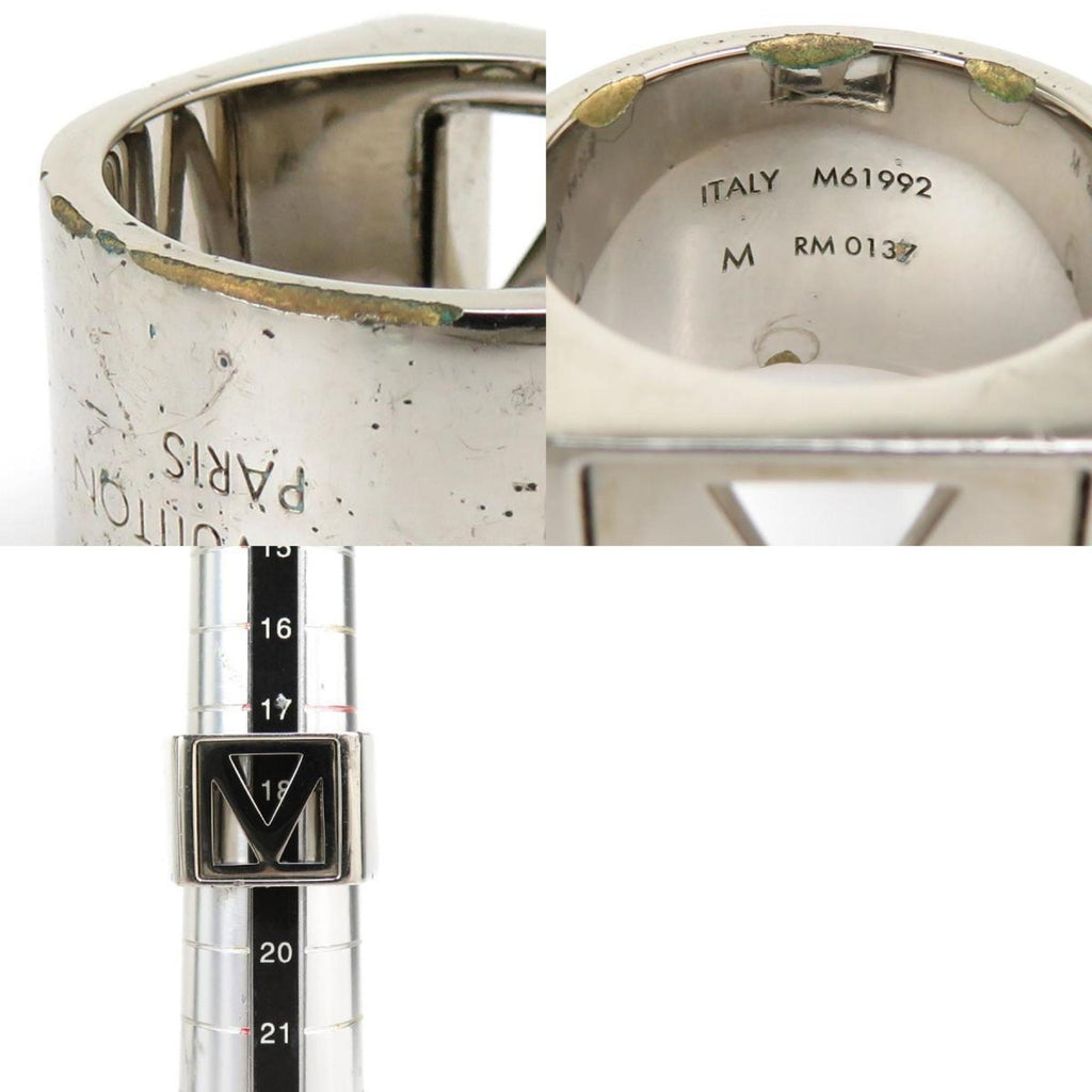 Louis Vuitton Silver Metal Band Ring