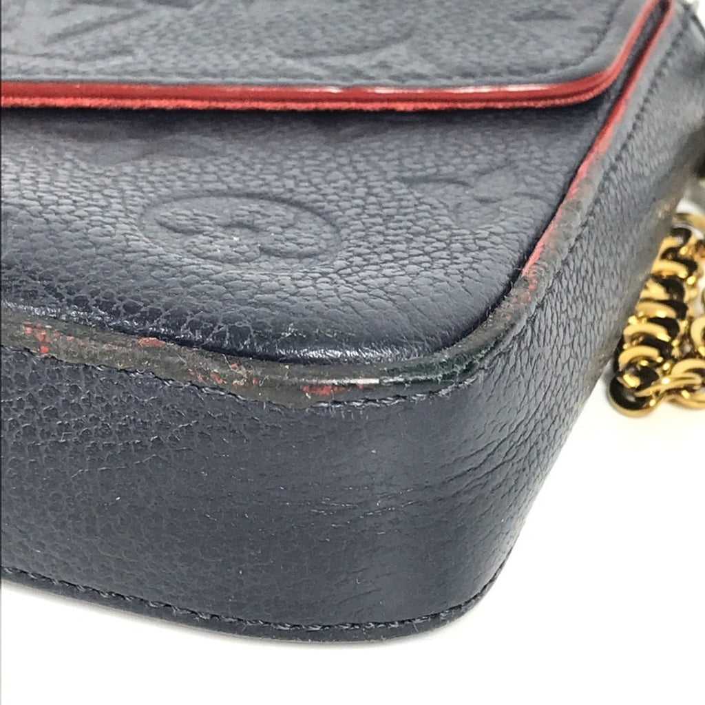 Louis Vuitton Navy Monogram Empreinte Chain/Shoulder Wallet