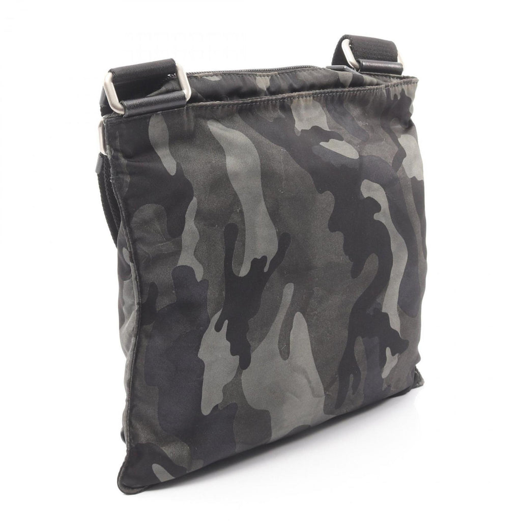 Prada Green Multi-Color Nylon Shoulder Bag