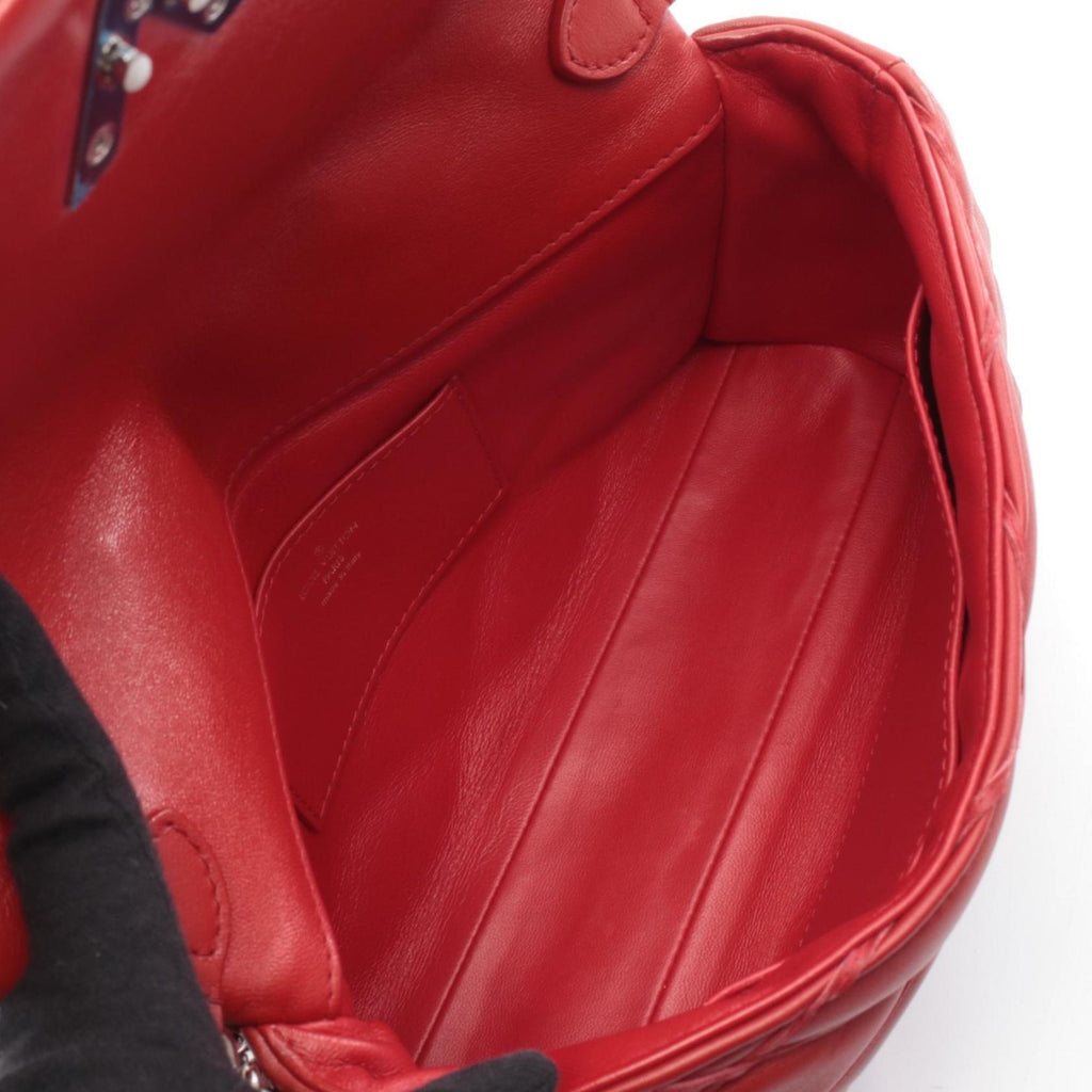 Louis Vuitton Red Color Leather Handbag Shoulder Bag