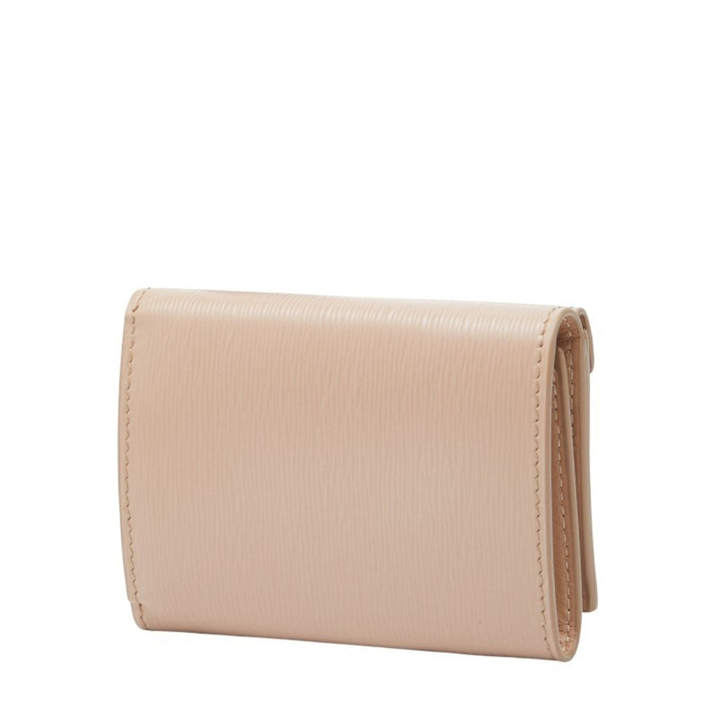 Prada Beige Leather Wallet (Tri-Fold)