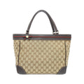 Gucci Beige Brown Gg Canvas Handbag (Pre-Owned)