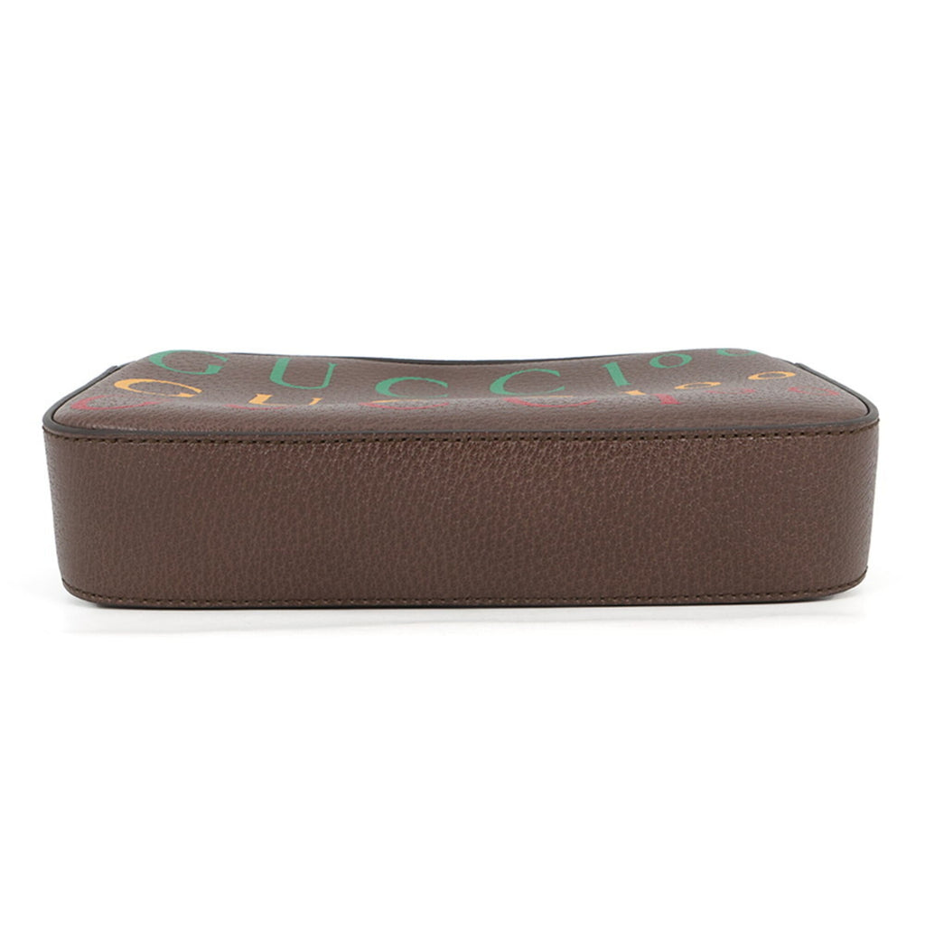 Gucci Brown Multi-Color Leather Handbag Pouch Sling Bag (Pre-Owned)