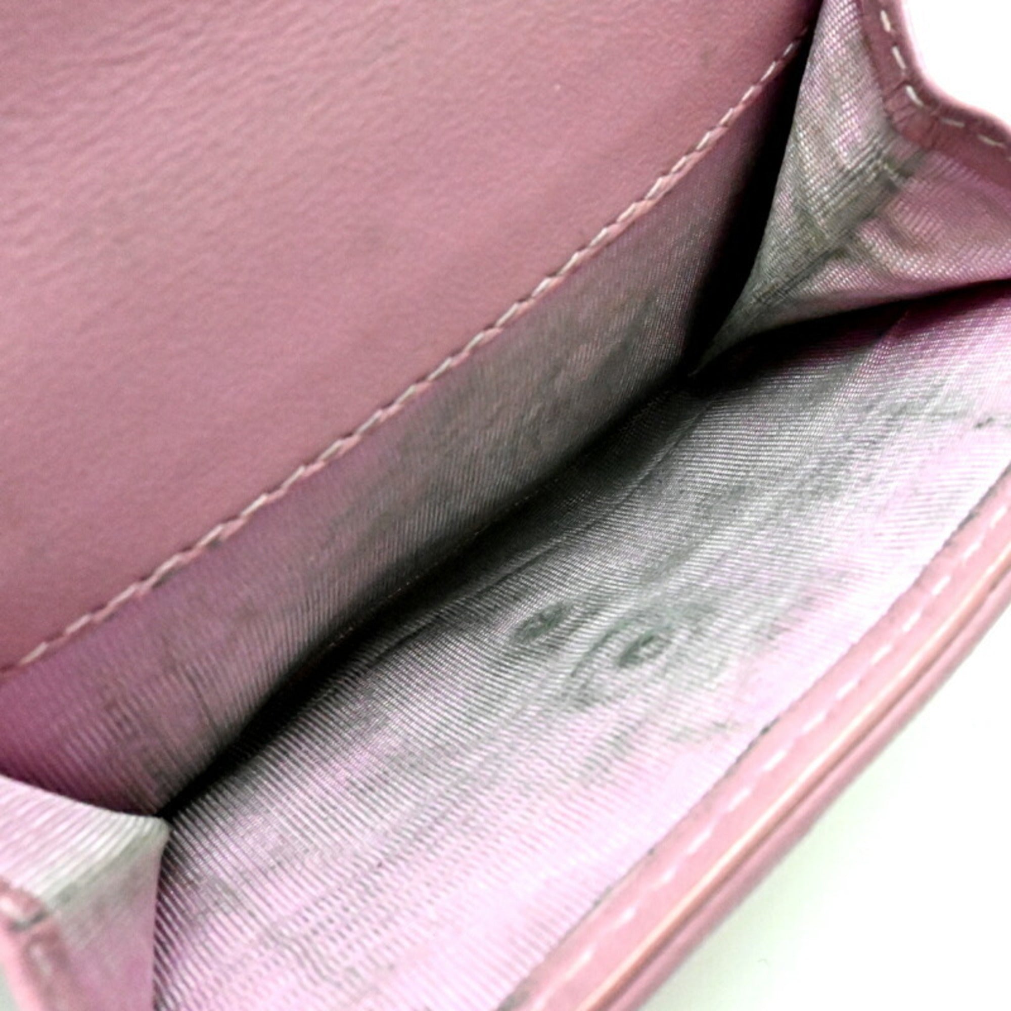 Christian Dior Pink Leather Wallet (Tri-Fold) (Pre-Owned)