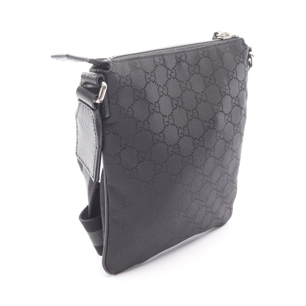 Gucci Black Nylon Leather Shoulder Bag (Pre-Owned)