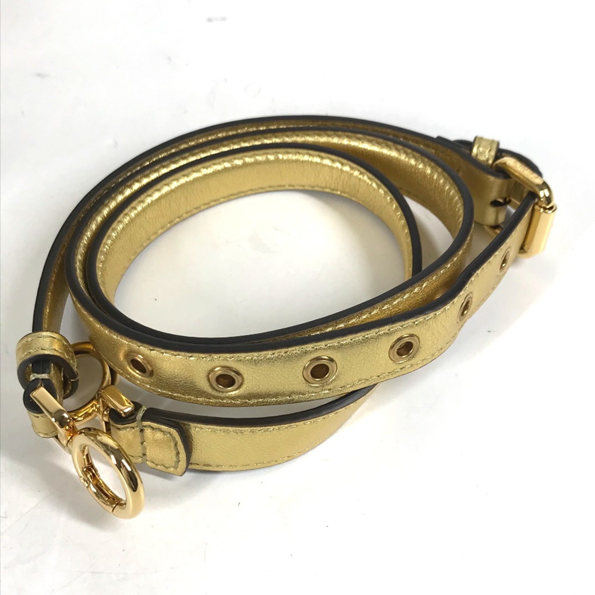 Fendi Gold Leather Handbag