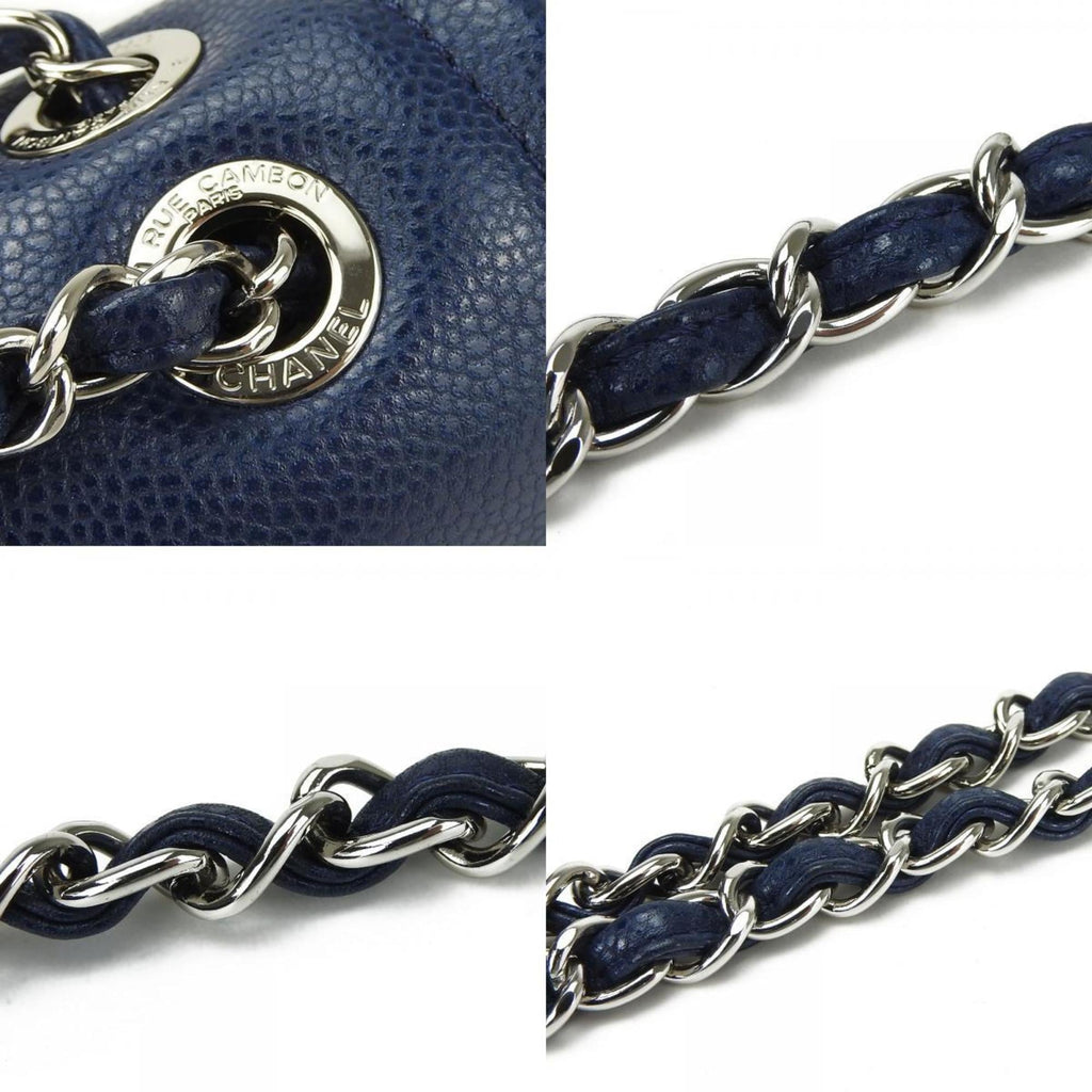 Chanel Matelasse Navy Grained Calfskin Shoulder Bag