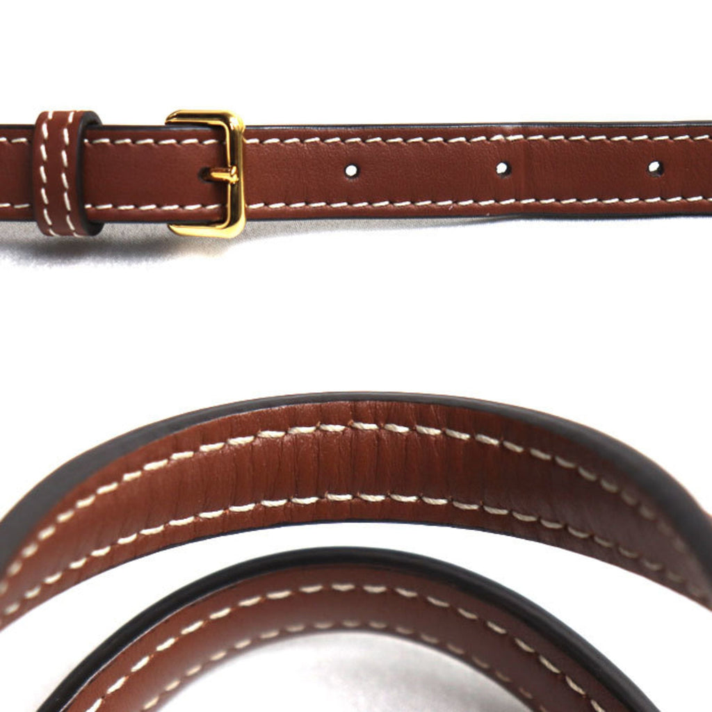 Burberry Brown Canvas Leather Shoulder Bag