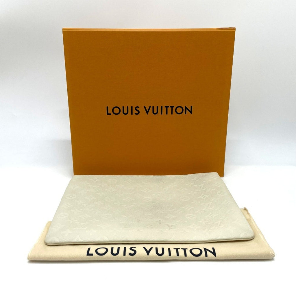 Louis Vuitton Blanc White Leather Clutch Bag Pochette