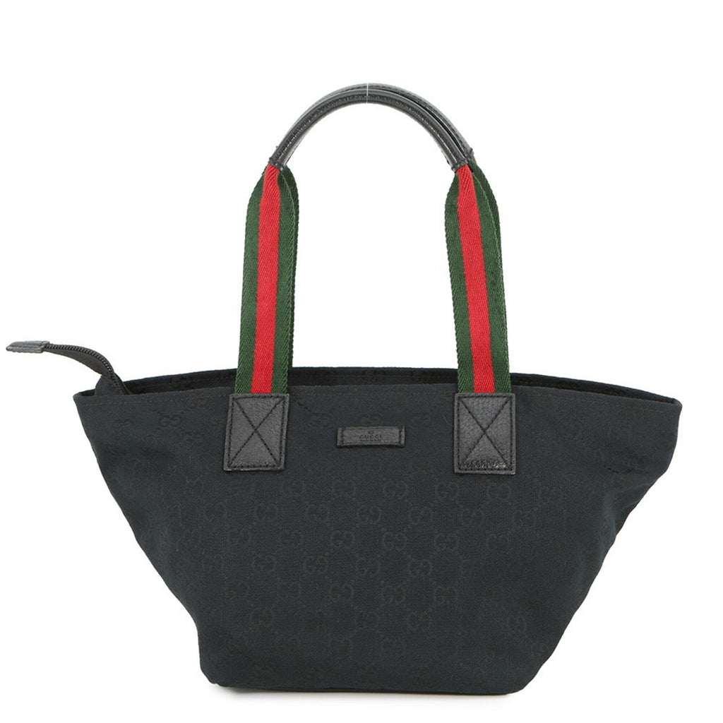 Gucci Black Gg Canvas Handbag Tote Bag (Pre-Owned)