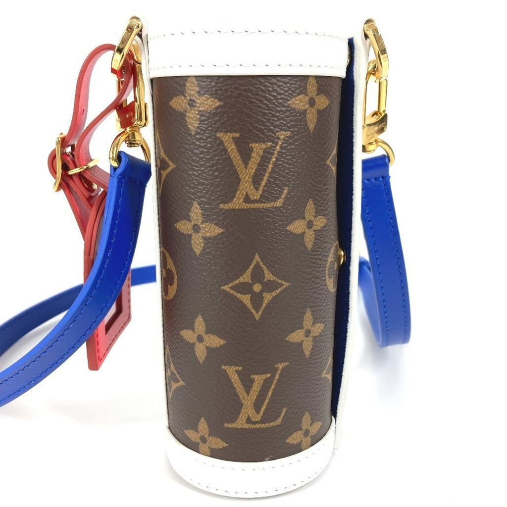 Louis Vuitton Blue Brown Monogram Red Color White Monogram Pochette Shoulder Bag