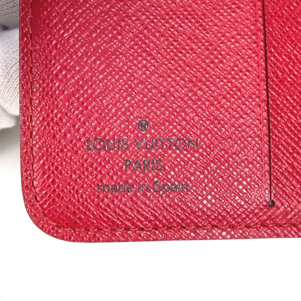 Louis Vuitton Brown Red Color Monogram Canvas Wallet