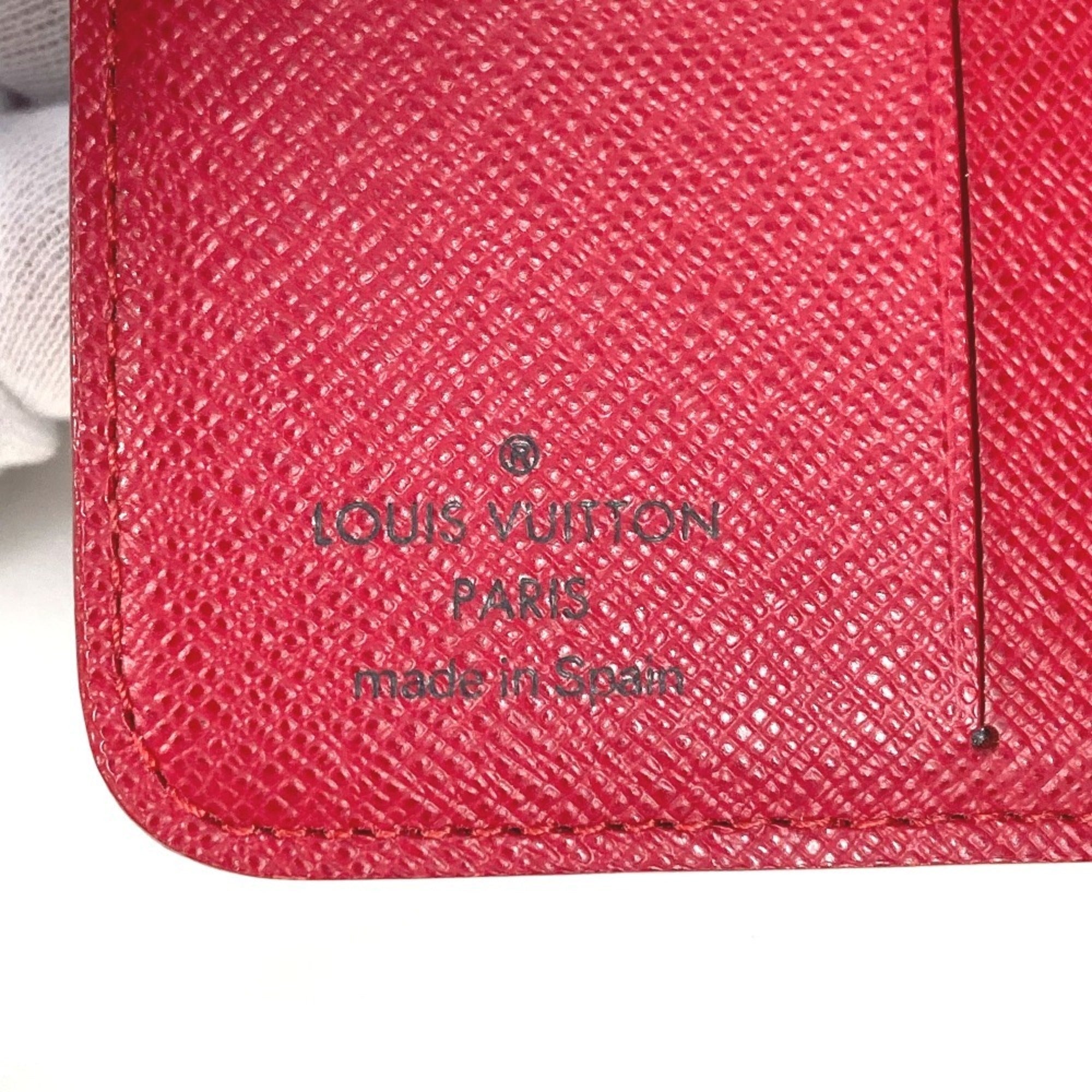 Louis Vuitton Brown Red Color Monogram Canvas Wallet