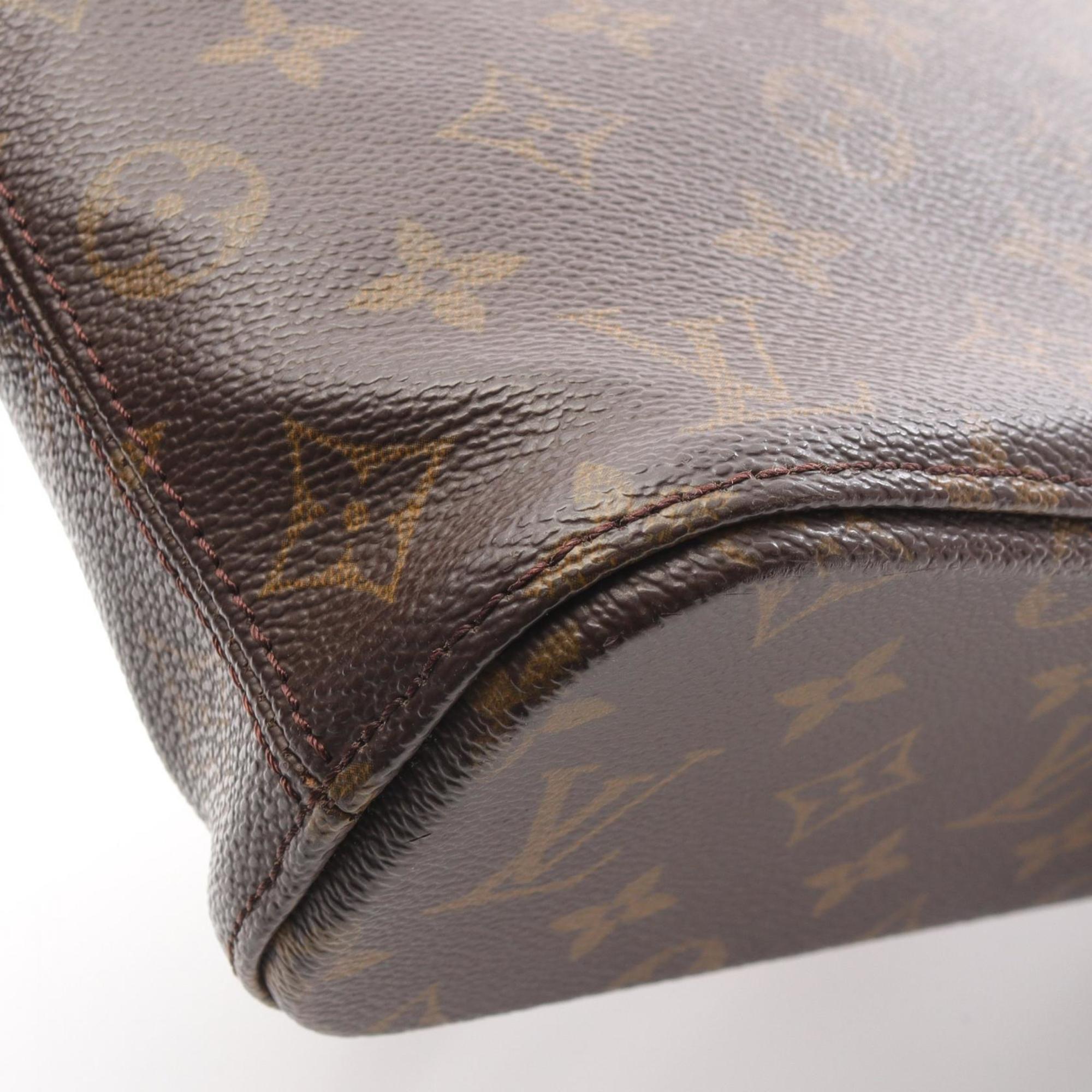 Louis Vuitton Monogram Brown Coated Canvas Leather Handbag