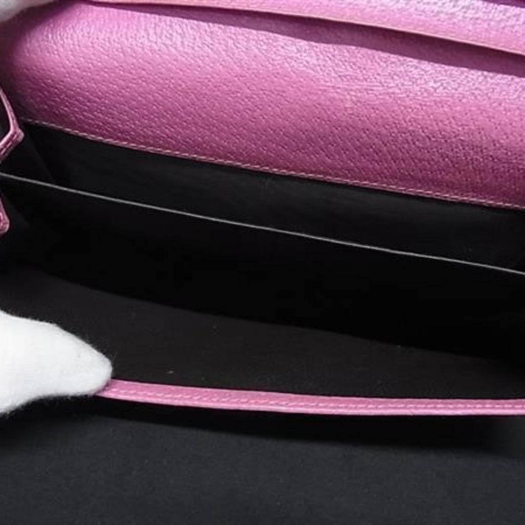 Gucci Brown Pink Gg Canvas Leather Long Wallet (Bi-Fold) (Pre-Owned)