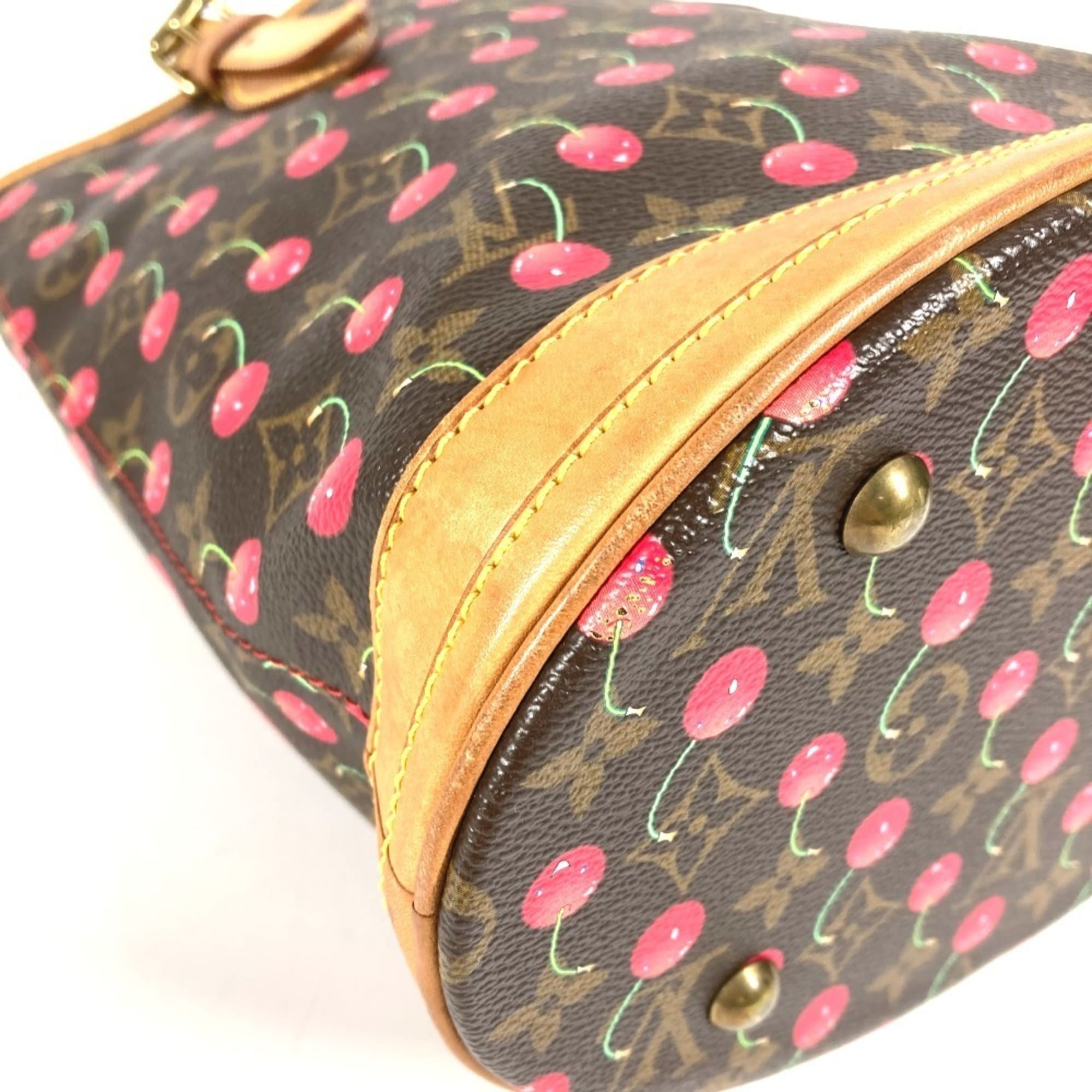 Louis Vuitton Brown Monogram Monogram Cherry Red Color Monogram Shoulder Bag Tote Bag