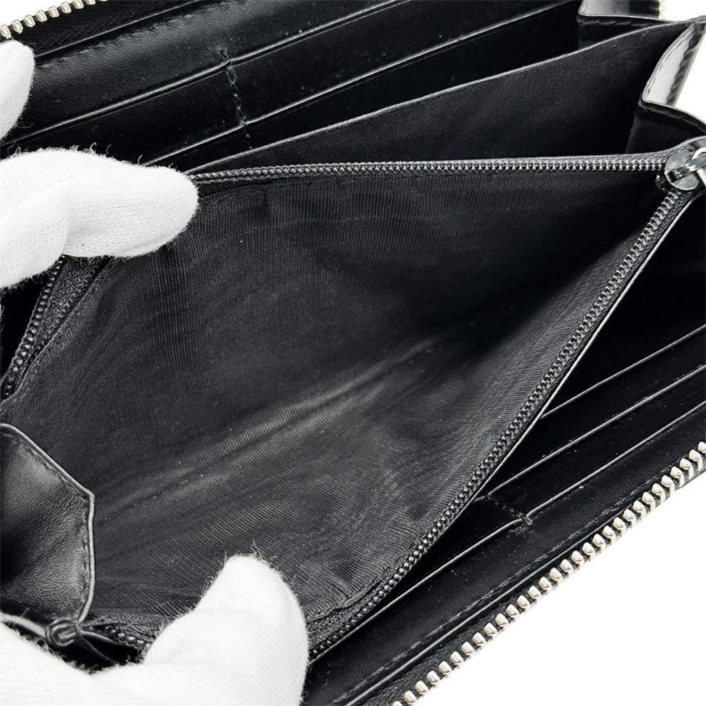 Gucci Black Leather Long Wallet (Bi-Fold) (Pre-Owned)