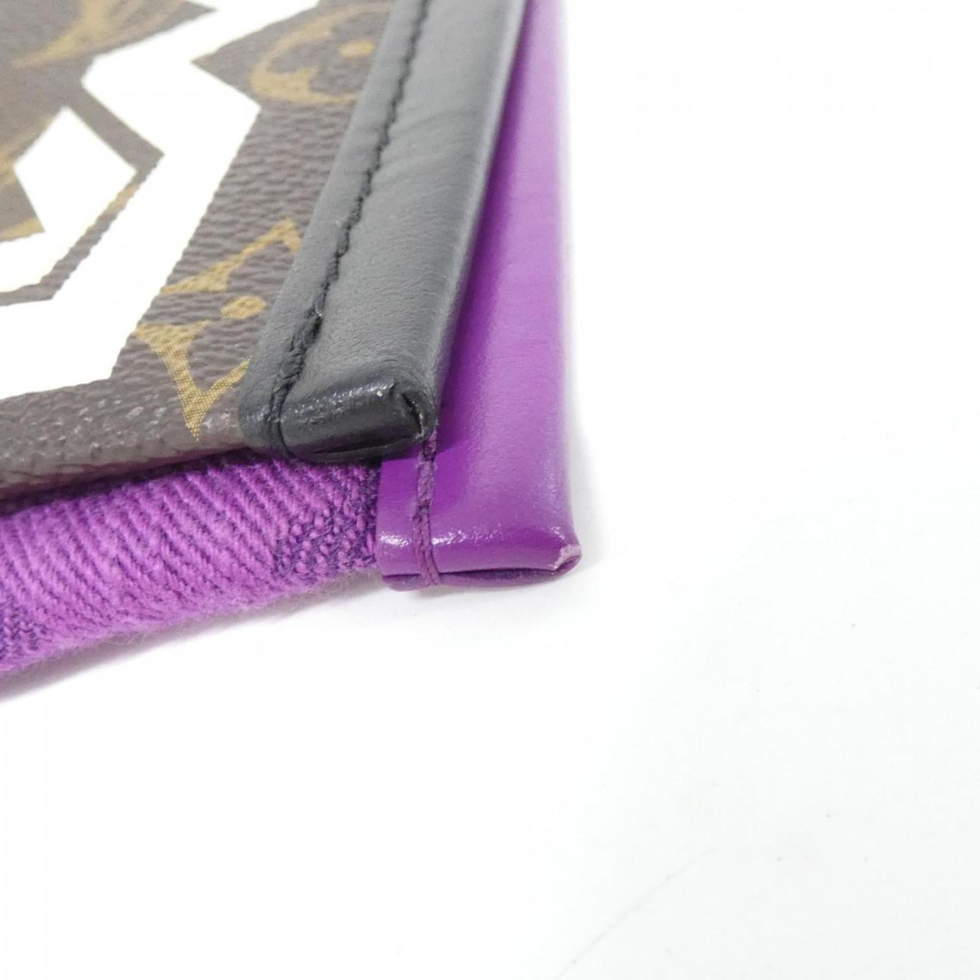 Louis Vuitton Marron Purple Coated Canvas Denim Shoulder Bag