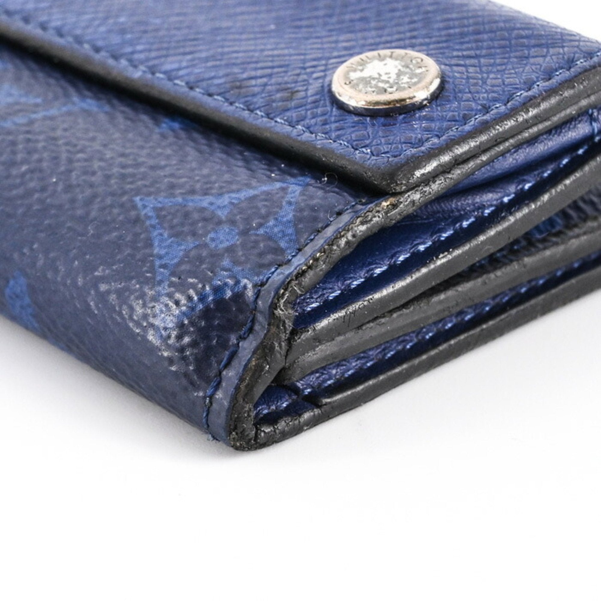 Louis Vuitton Blue Taigarama Wallet (Tri-Fold)