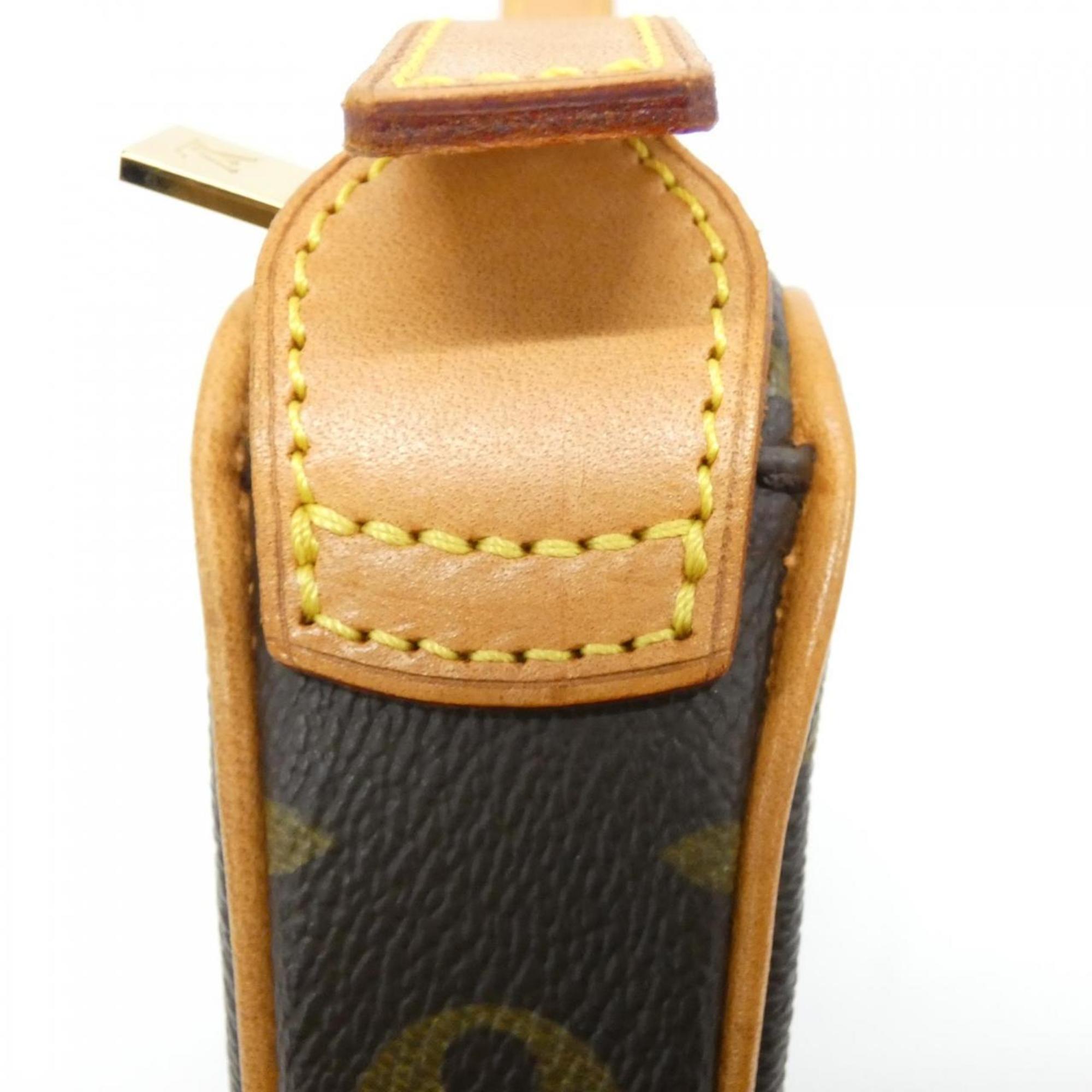 Louis Vuitton Brown Coated Canvas Pochette Shoulder Bag