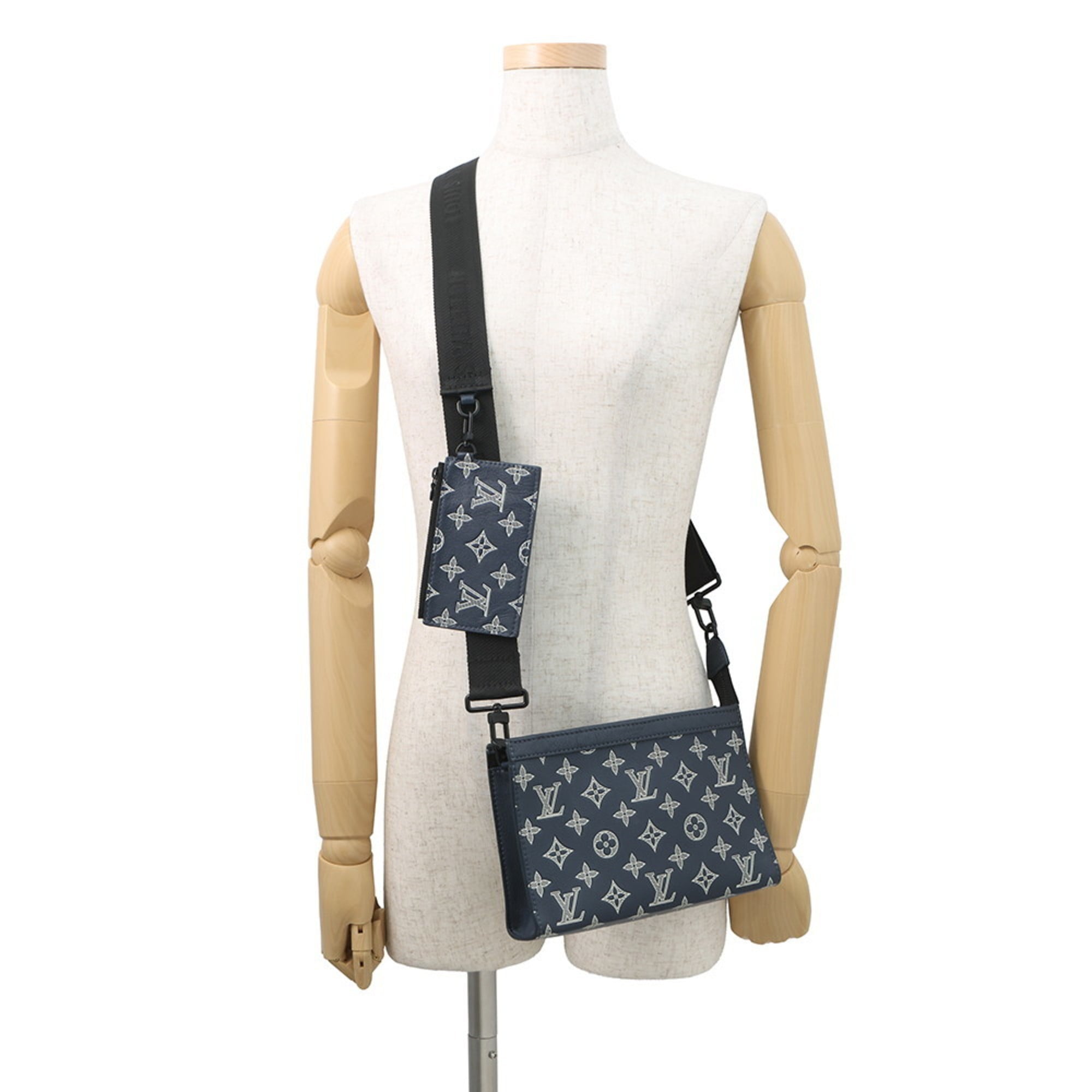 Louis Vuitton Monogram Shadow Navy Monogram Shadow Shoulder Bag