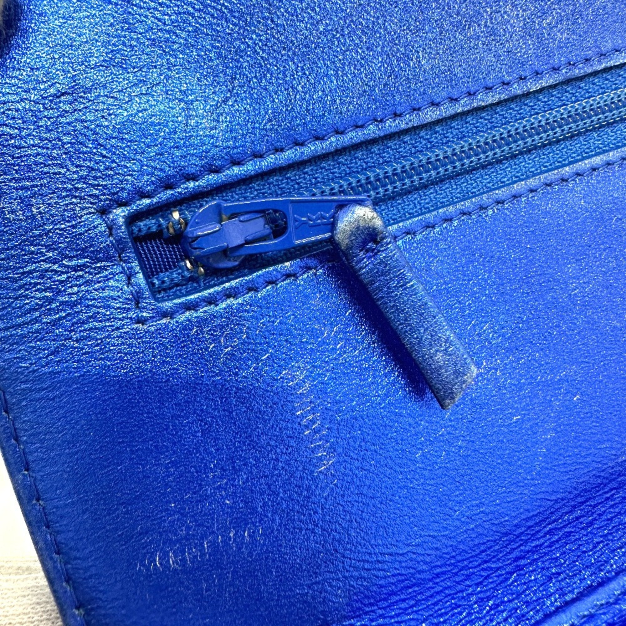 Chanel Blue Leather Shoulder Bag