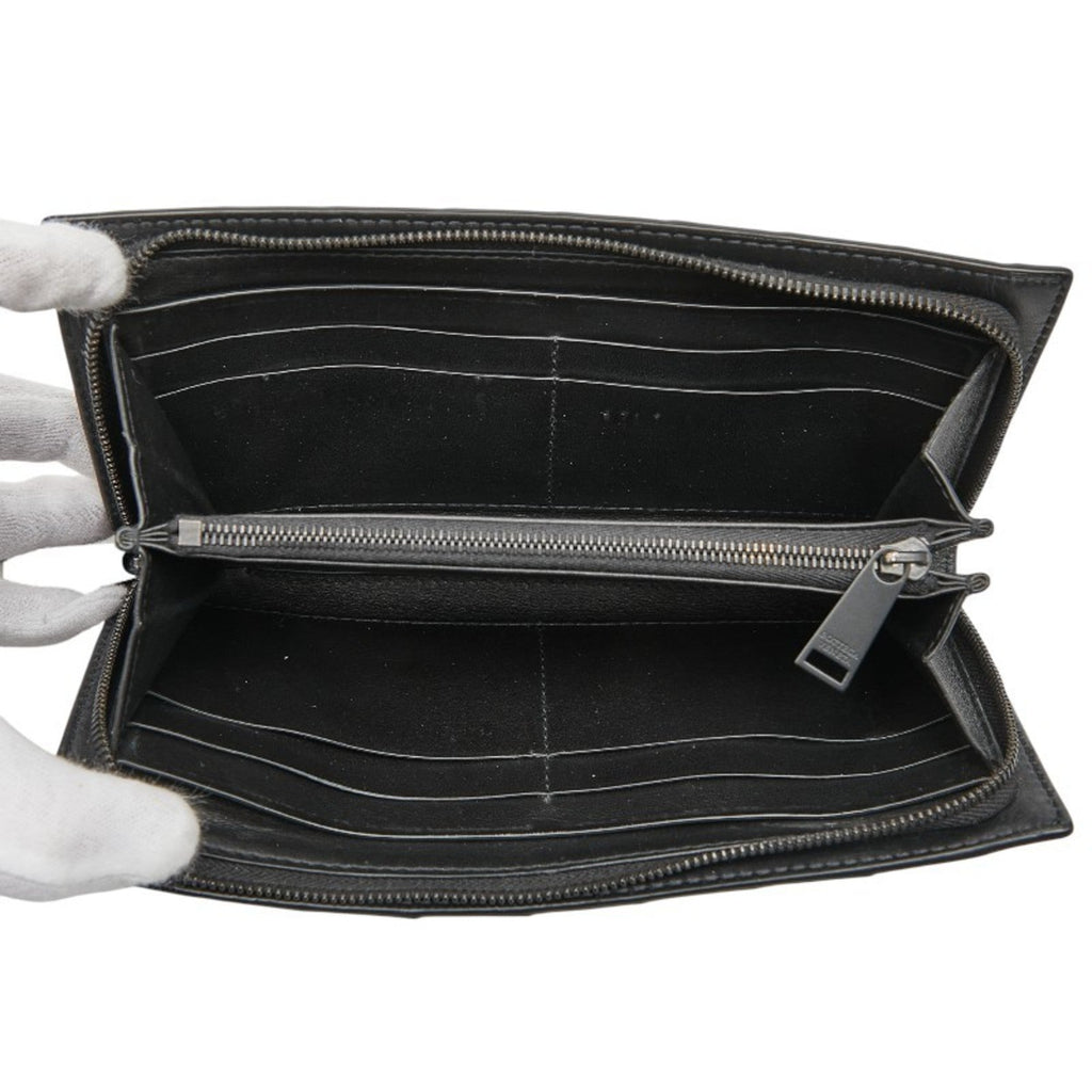 Bottega Veneta Black Leather Long Wallet (Bi-Fold)
