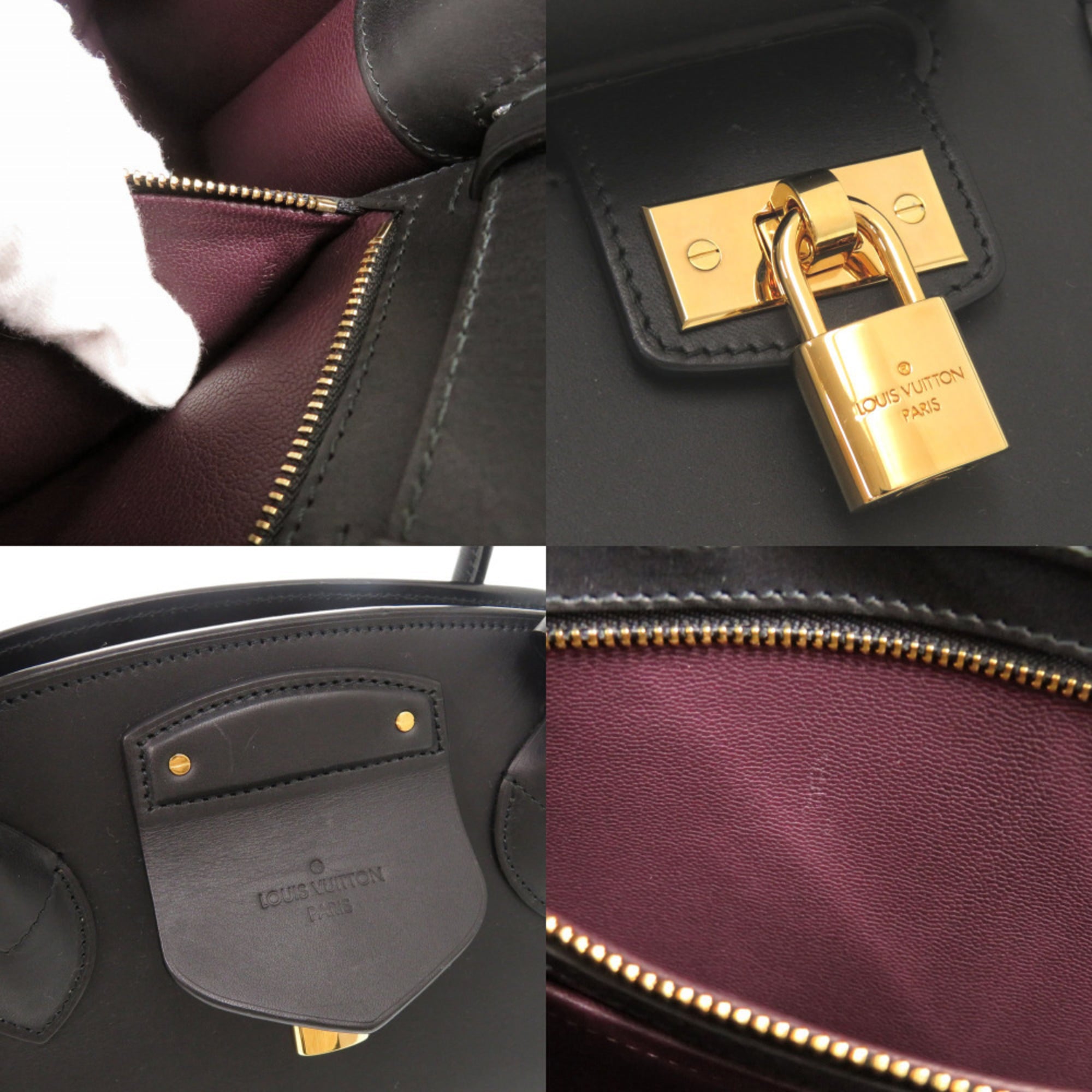 Louis Vuitton Black Leather Handbag
