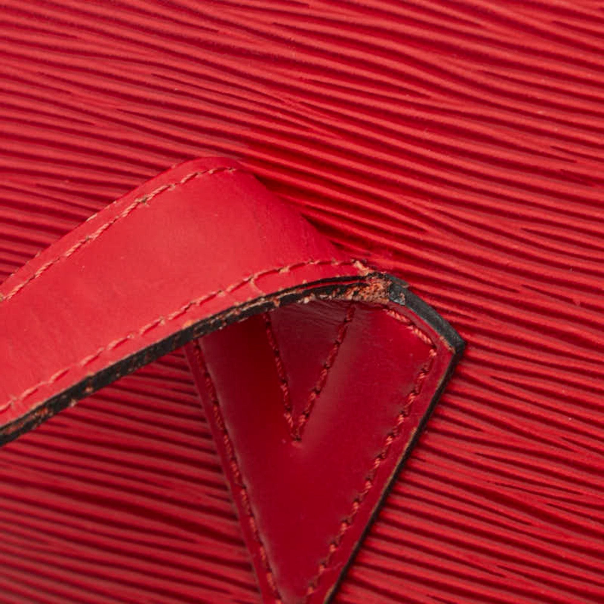 Louis Vuitton Castilian Red Leather Shoulder Bag Tote Bag
