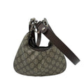 Gucci Beige Brown Coated Canvas Leather Handbag Shoulder Bag (Pre-Owned)