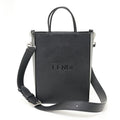 Fendi Black Leather Handbag Shopping Bag Shoulder Bag