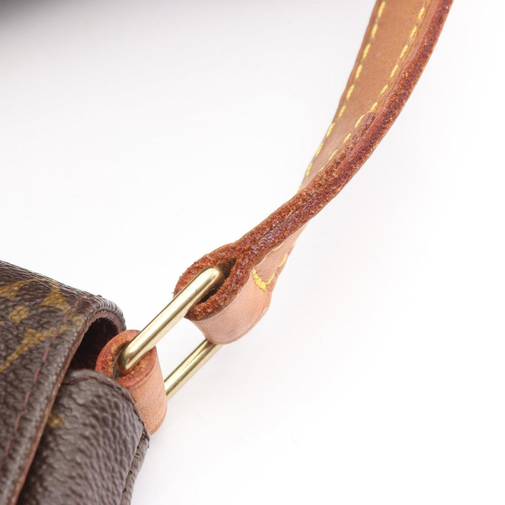 Louis Vuitton Brown Monogram Coated Canvas Leather Shoulder Bag
