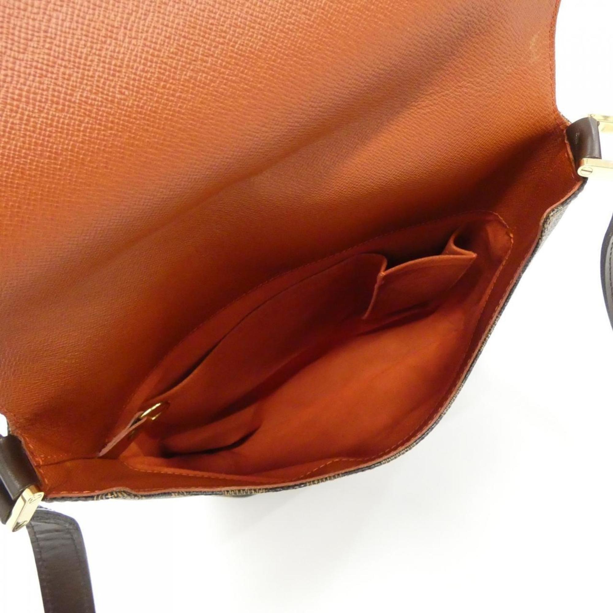 Louis Vuitton Brown Coated Canvas Shoulder Bag