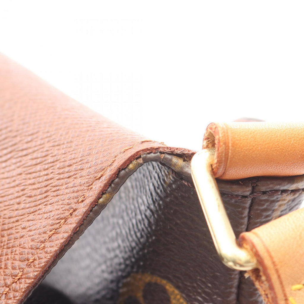 Louis Vuitton Brown Coated Canvas Leather Shoulder Bag
