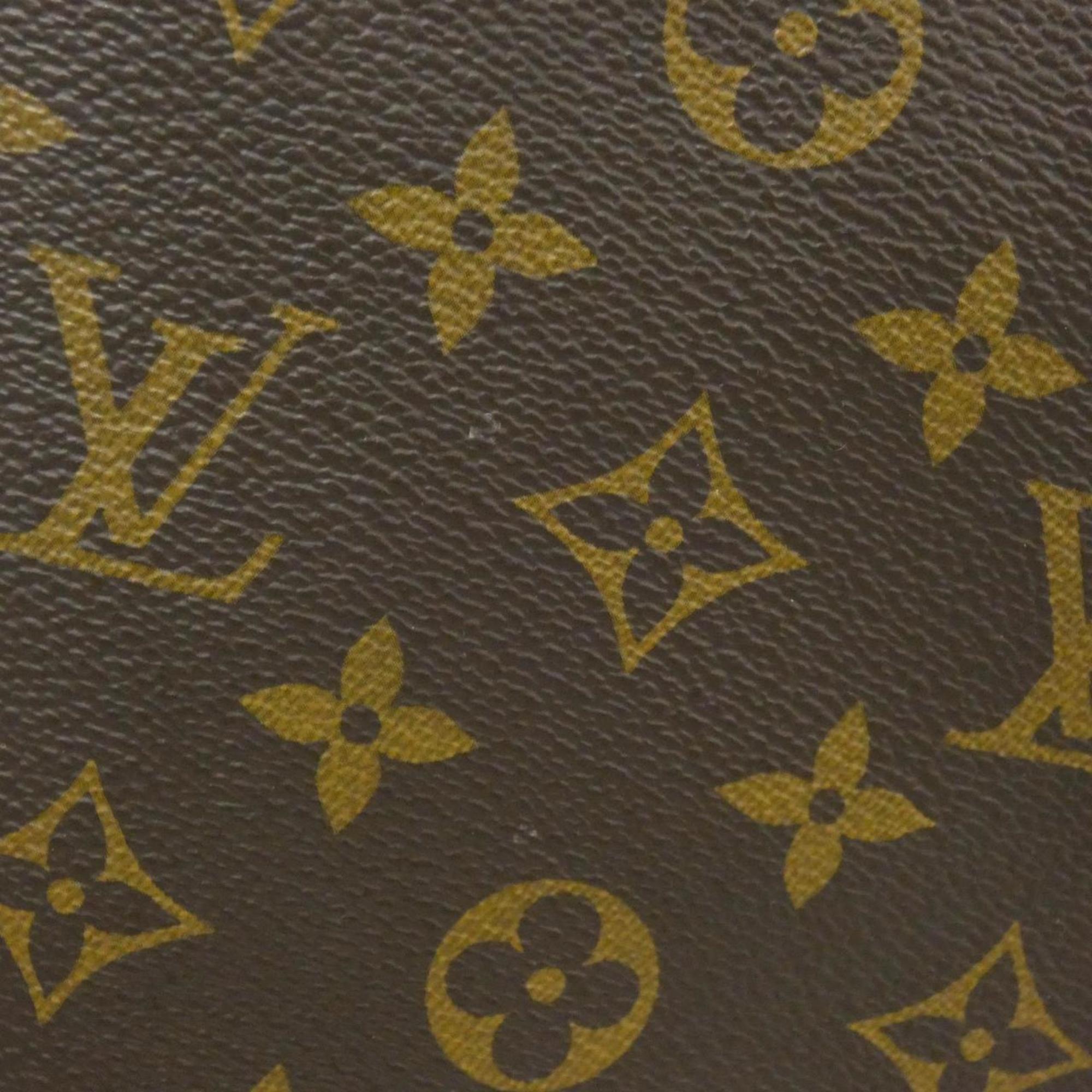 Louis Vuitton Brown Coated Canvas Leather Handbag
