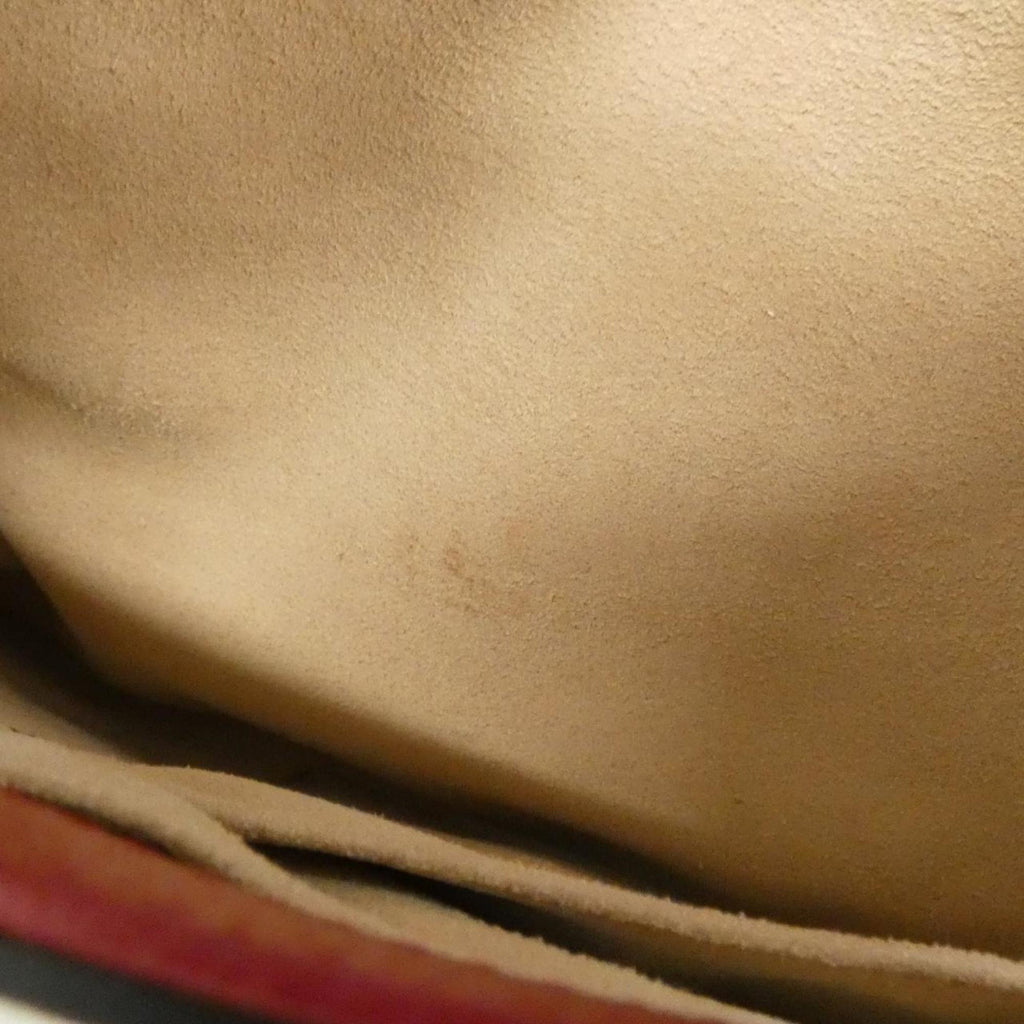 Gucci Beige Red Color Gg Supreme Shoulder Bag (Pre-Owned)