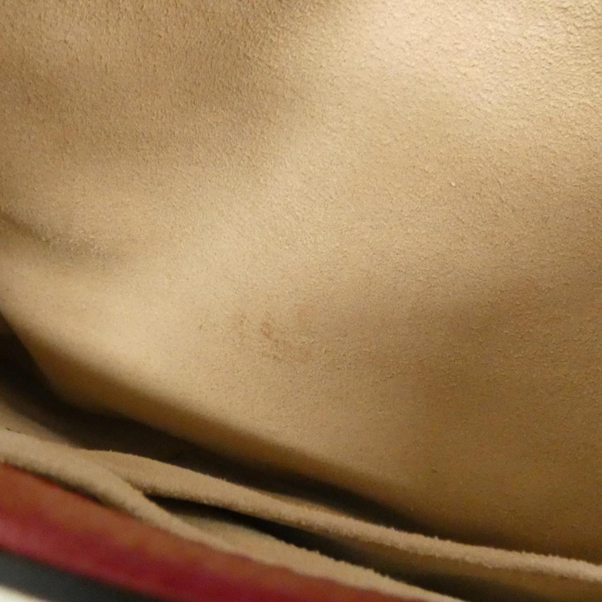 Gucci Beige Red Color Gg Supreme Shoulder Bag (Pre-Owned)