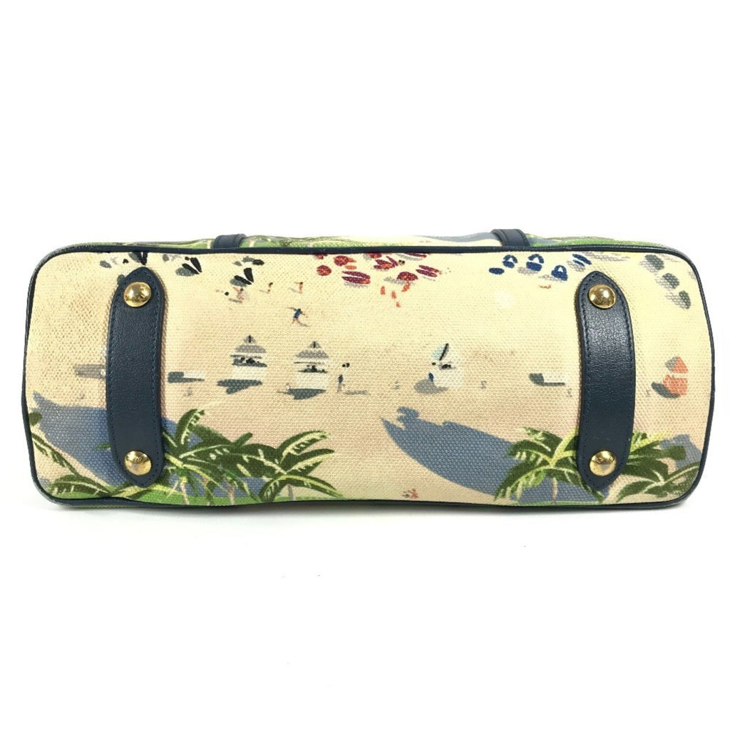 Louis Vuitton Blue Canvas Shoulder Bag Tote Bag