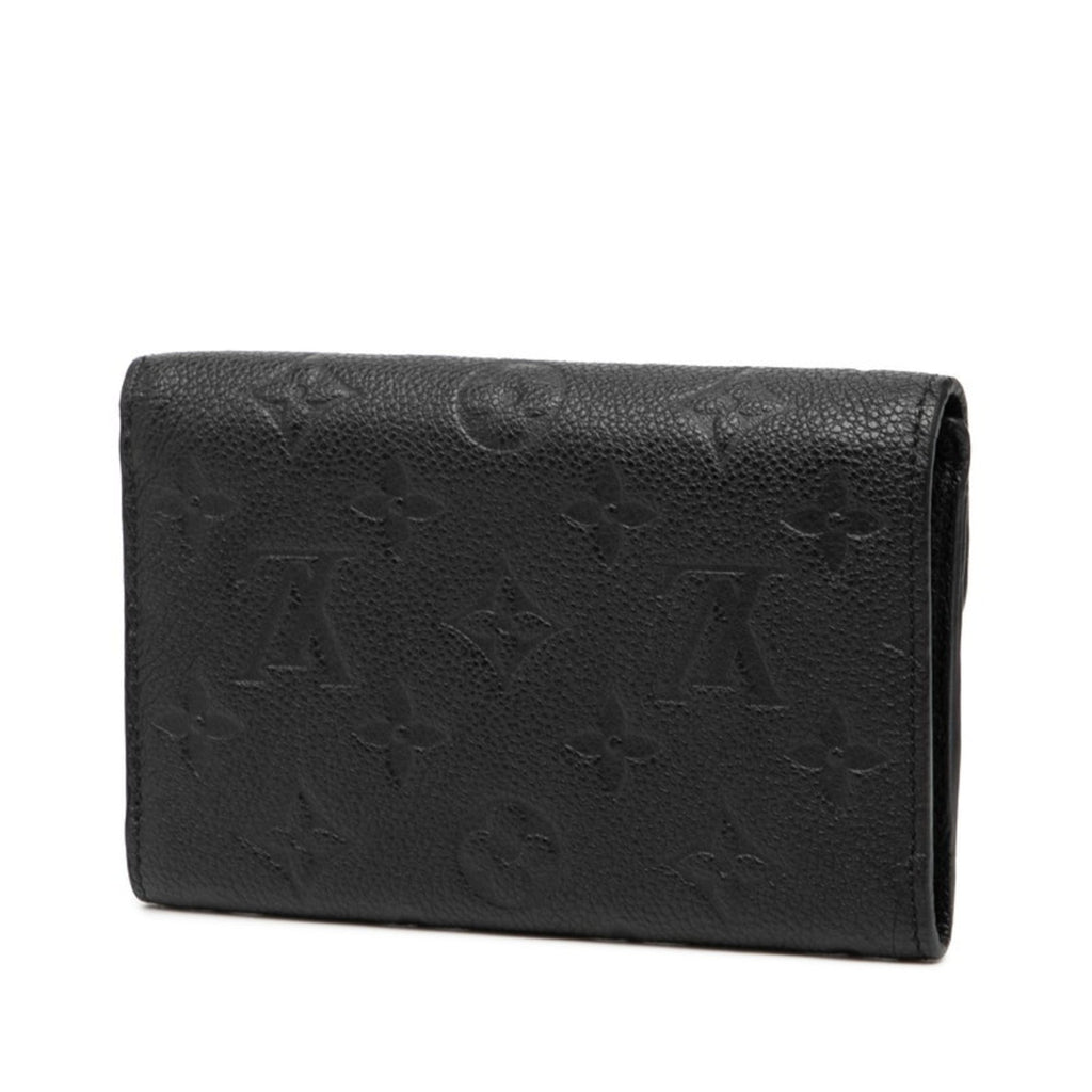 Louis Vuitton Black Noir Leather Wallet (Tri-Fold)