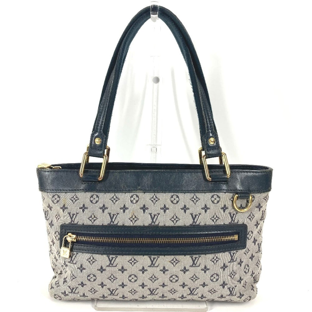 Louis Vuitton Navy Monogram Mini Canvas Leather Handbag Shoulder Bag Tote Bag