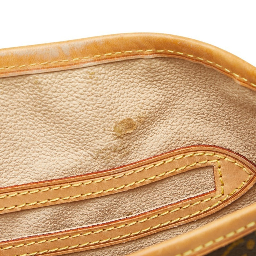 Louis Vuitton Brown Pvc Leather Shoulder Bag Tote Bag