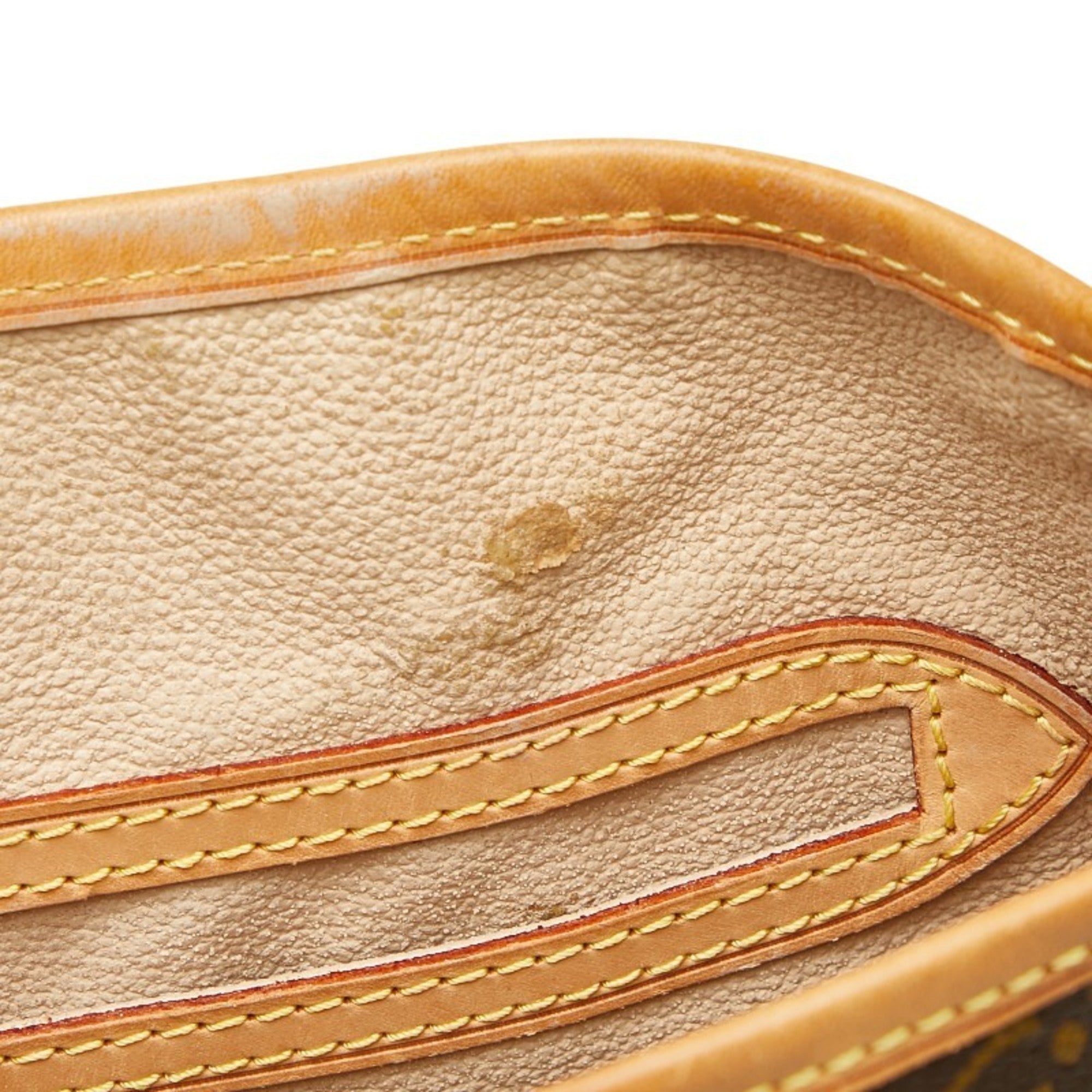 Louis Vuitton Brown Pvc Leather Shoulder Bag Tote Bag