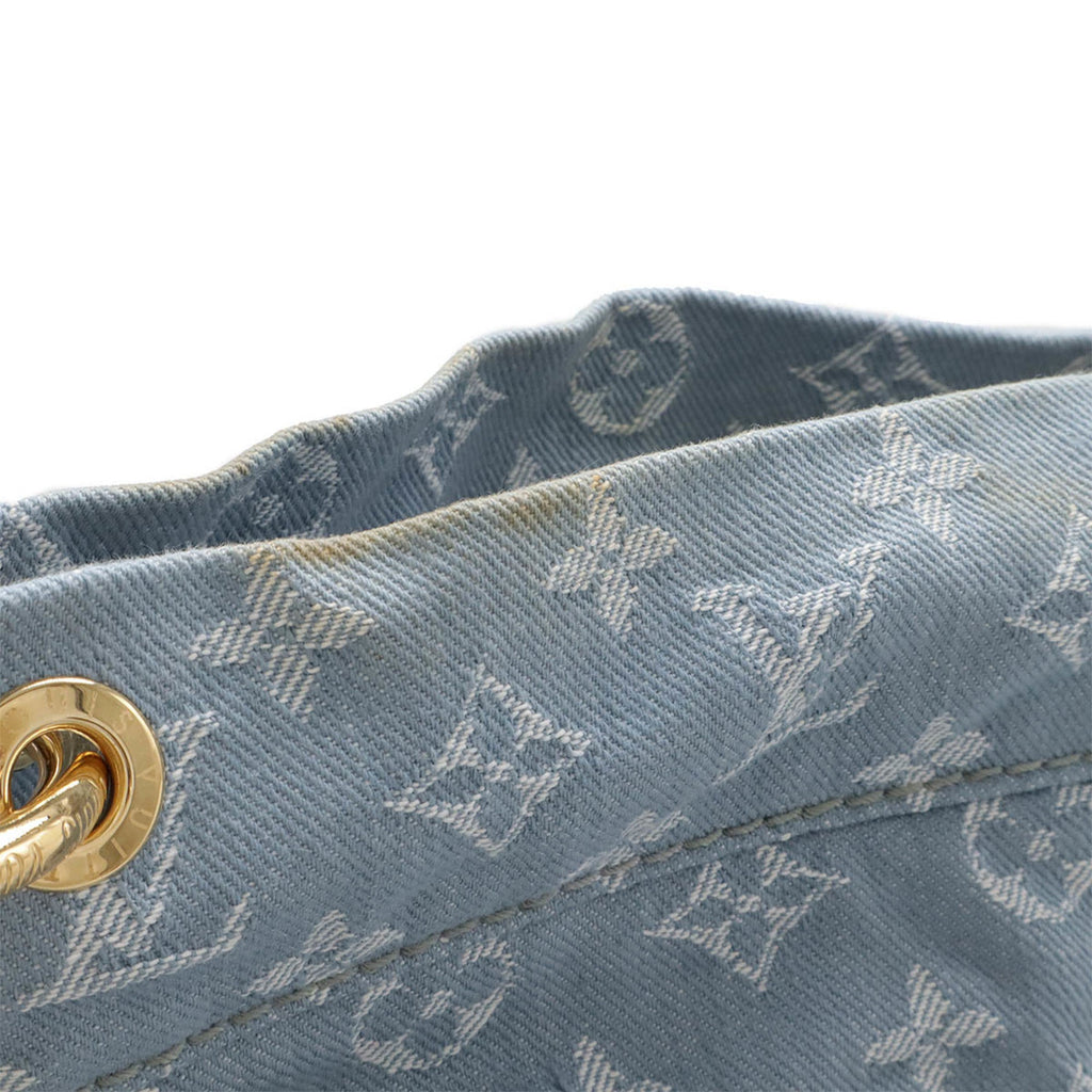 Louis Vuitton Blue Yellow Monogram Denim Shoulder Bag