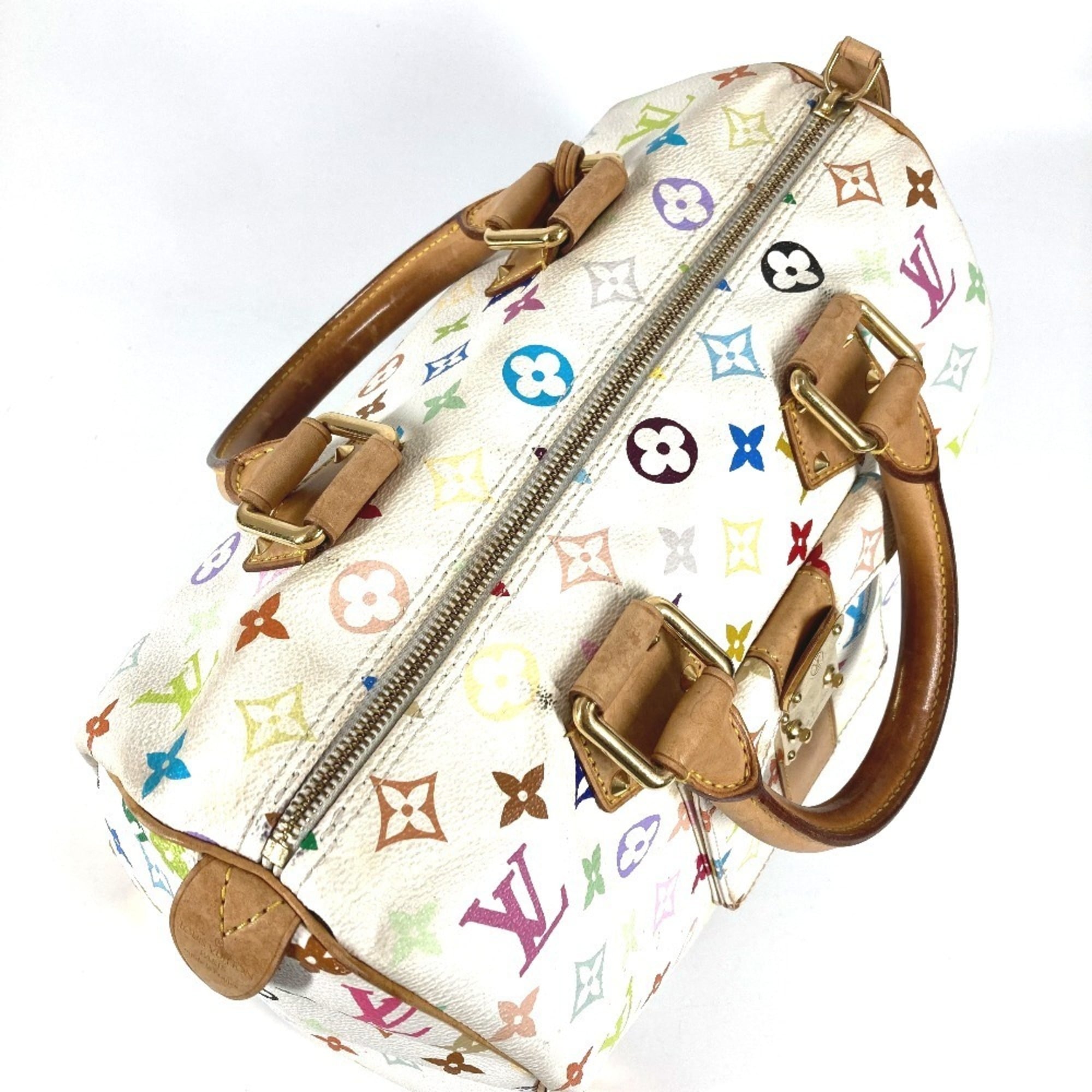 Louis Vuitton Monogram Multicolore Blanc White Monogram Multicolore Boston Bag Handbag