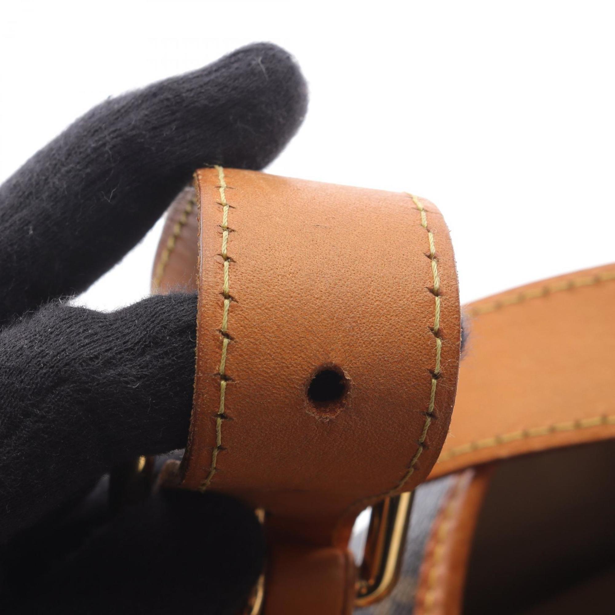 Louis Vuitton Brown Coated Canvas Leather Shoulder Bag