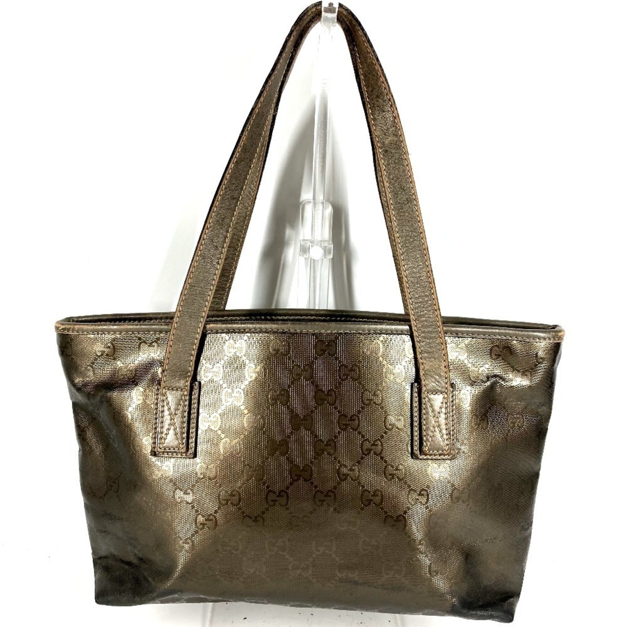 Gucci Metallic Brown Gg Imprimé Shoulder Bag Tote Bag (Pre-Owned)