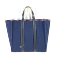 Fendi Navy Wool Shoulder Bag Tote Bag