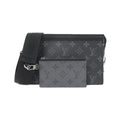 Louis Vuitton Black Gris Coated Canvas Shoulder Bag